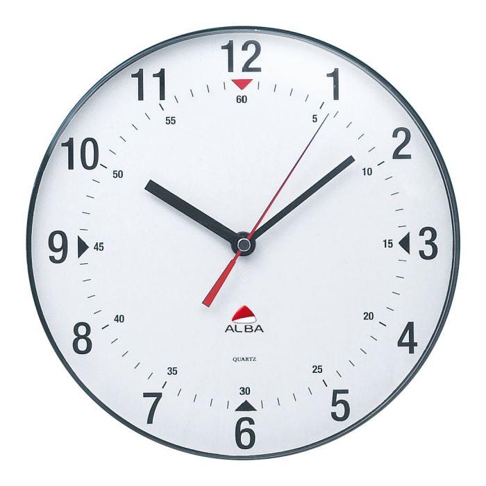 ALBA Horloge murale économique - Diametre 25 cm - 26x26x4,8cm