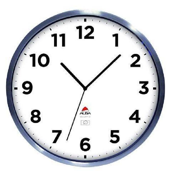 ALBA Horloge exterieur 35cm - Gris métal - 37x37x5,8cm