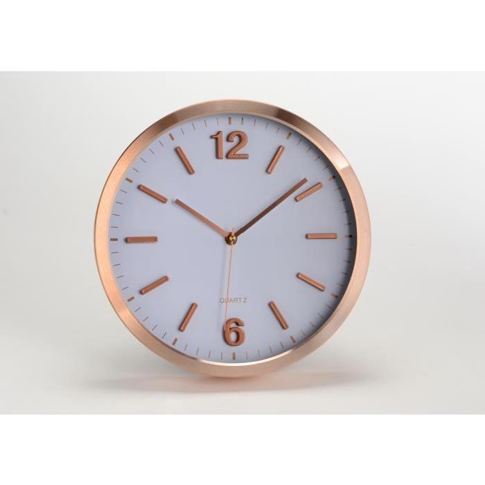 Horloge Rose/Blanc 30cm