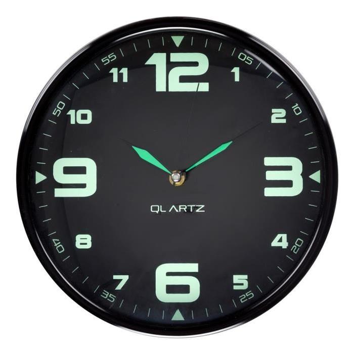 Horloge Glow - 30 cm - Noir