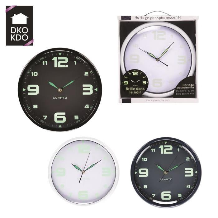 Horloge Glow - 30 cm - Noir