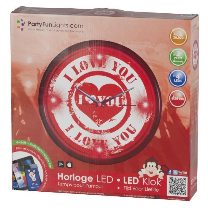 Horloge murale LED Love - Ř30cm