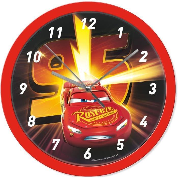 CARS Horloge ?25 cm - Noir et rouge