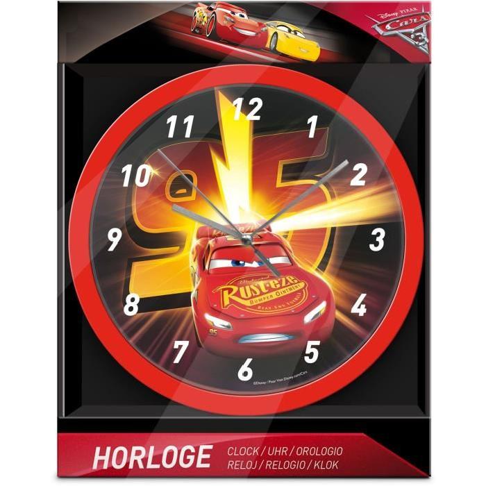 CARS Horloge ?25 cm - Noir et rouge