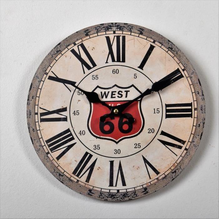 CLOCK Horloge Pendule MDF West 66 - Diametre 28cm