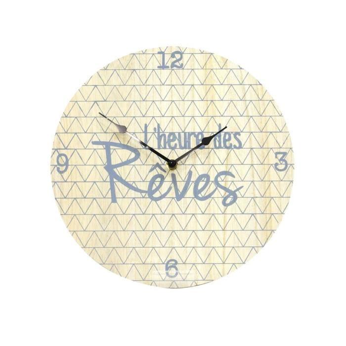 Horloge murale ronde diametre 30 cm Gris