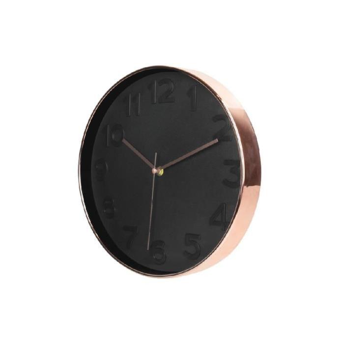 Horloge murale ronde diametre 30,5 cm Noir