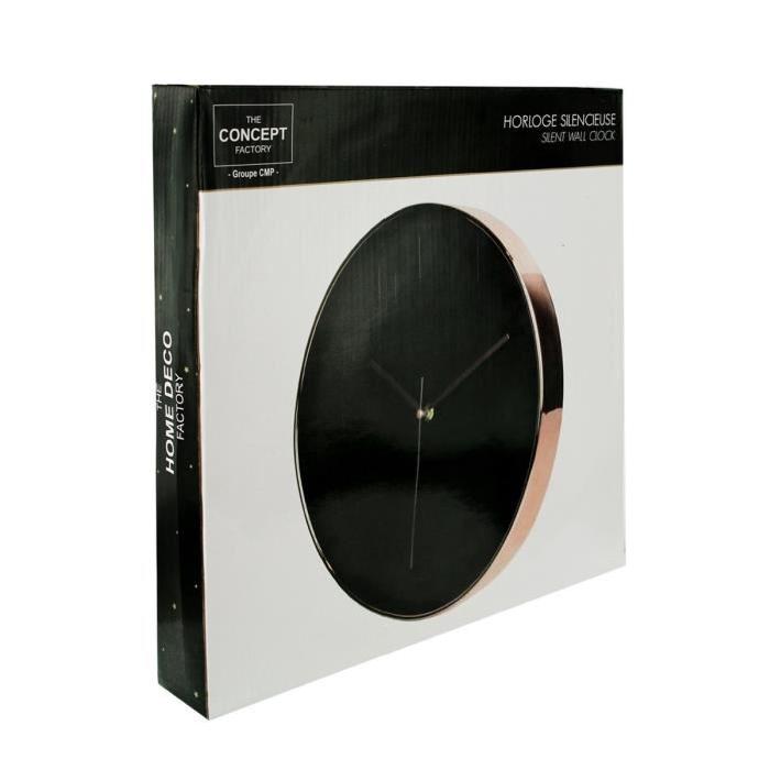 Horloge murale ronde diametre 30,5 cm Noir