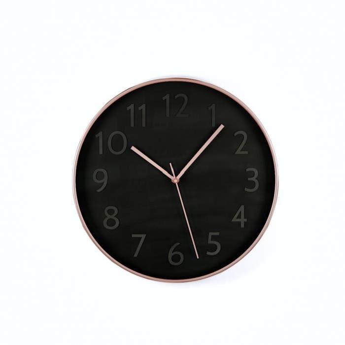 Horloge murale ronde diametre 30,5 cm Noir