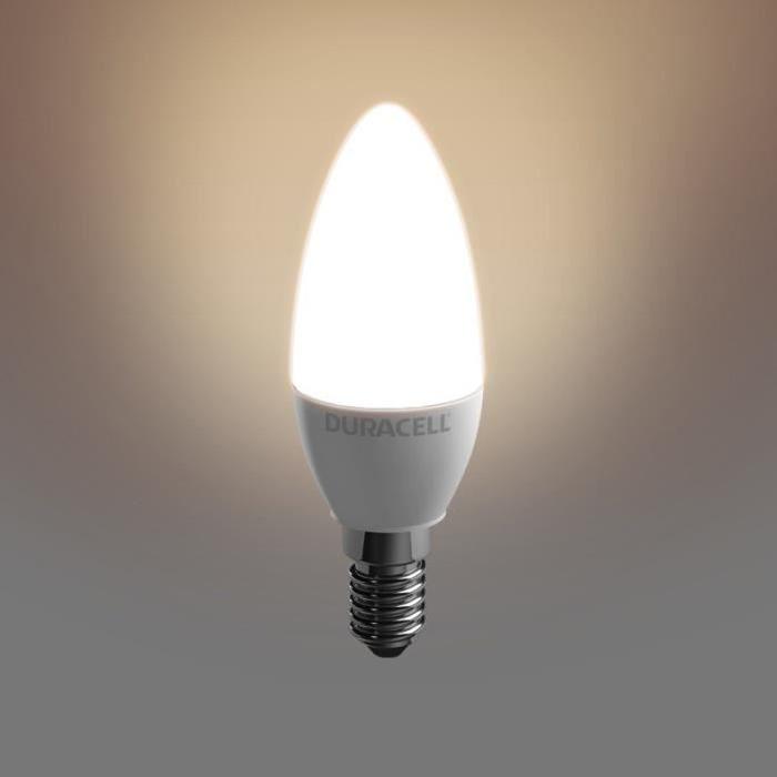 DURACELL Ampoule LED E14 flamme 3,4 W équivalent 25 W blanc chaud