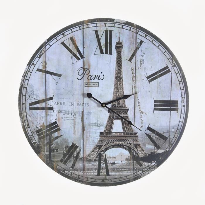 PARIS4 Horloge murale Ř60 cm beige