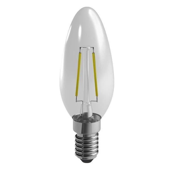 DURACELL Ampoule LED E14 a filaments flamme 2,4 W équivalent 25 W blanc chaud