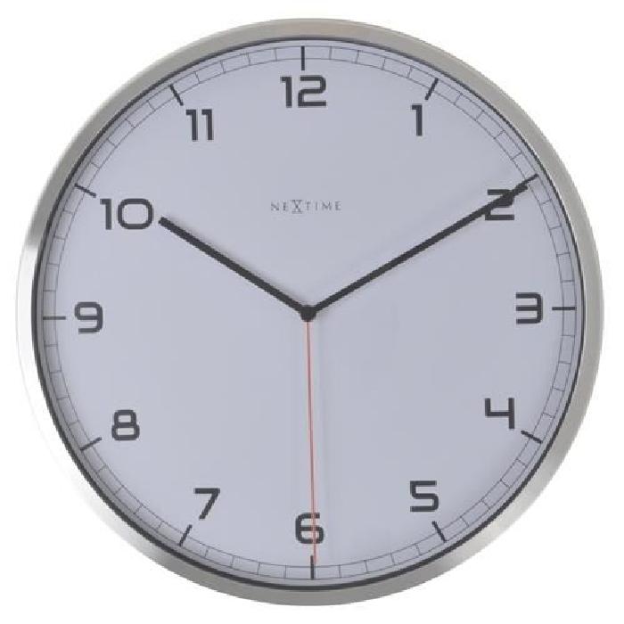 NEXTIME Horloge murale - Company - Aluminium - Cadran  Ř 35cm