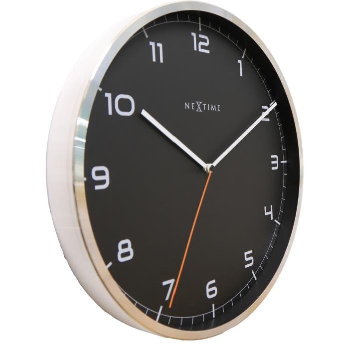 NEXTIME Horloge murale - Company - Aluminium - Cadran  Ř 35cm