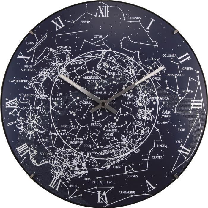 NEXTIME Horloge murale - Milky Way Dome - Plastique Ř 35 cm