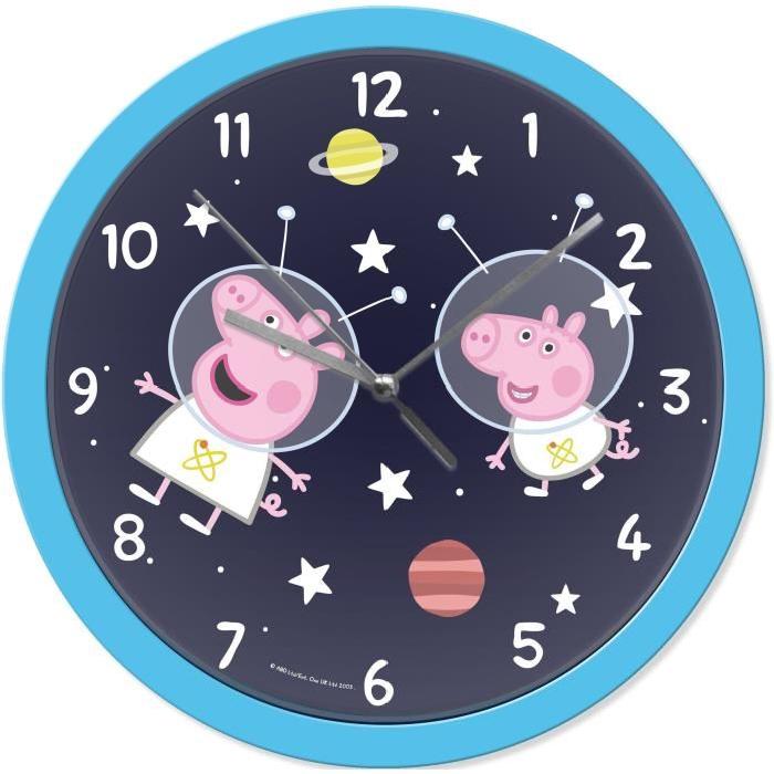 PEPPA PIG  Horloge ?25 cm - Bleu