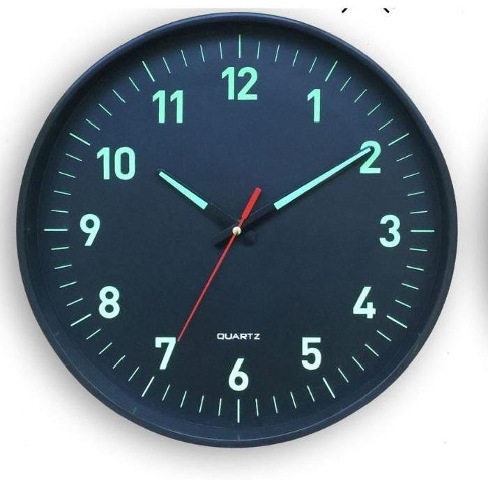 XCLOCK Horloge Phosphorescence Fluo - Diametre 30 cm