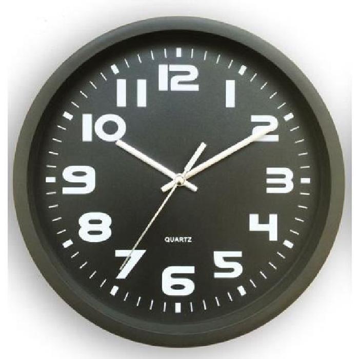 XCLOCK Horloge silencieuse Pendule - Diametre 35 cm - Noir