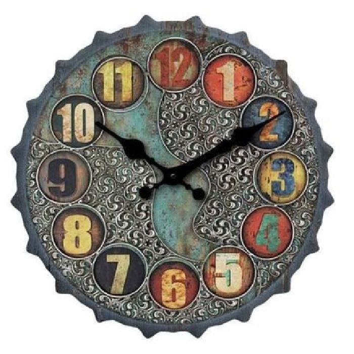 XCLOCK Horloge capsule métal Vintage - Diametre $40 cm