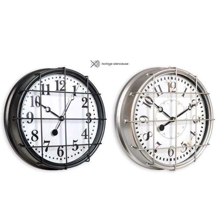 XCLOCK Horloge métal Quart - 46 x 46 x 8 cm