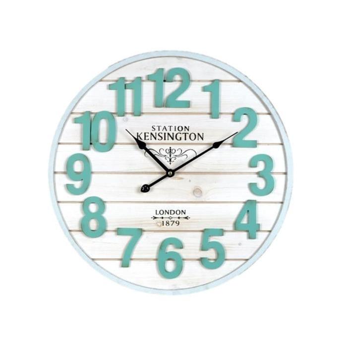 XCLOCK Horloge bois Modern - Diametre 50 cm - Vert