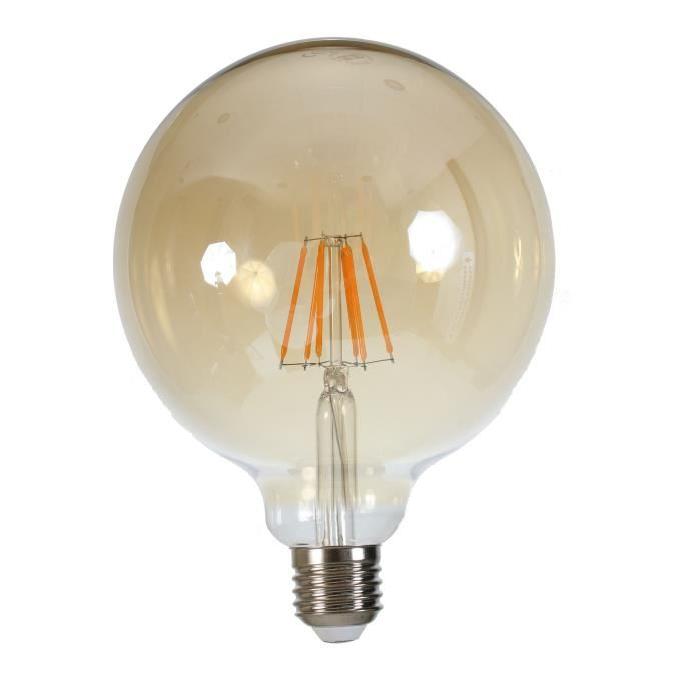 Ampoule LED filament vintage ambrée E27 6 W équivalent a 60 W blanc chaud