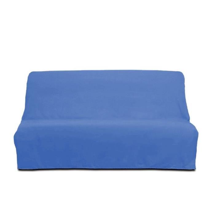 SOLEIL D'OCRE Housse clic-clac en coton Panama - Bleu