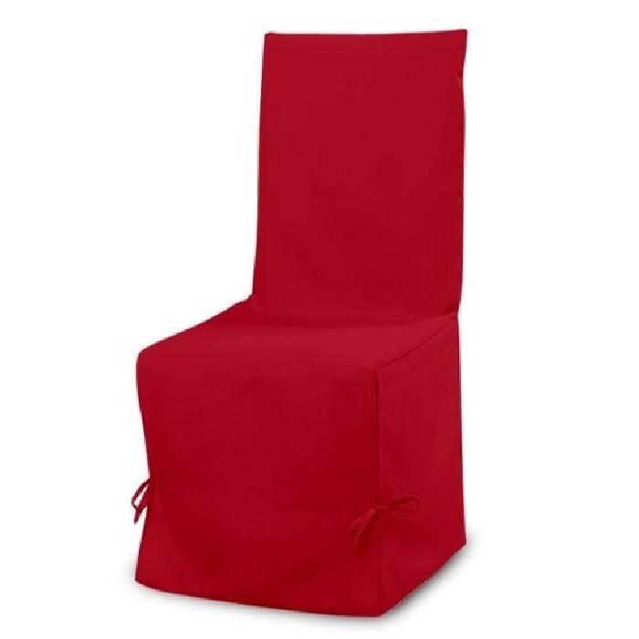 SOLEIL D'OCRE Housse de chaise Panama 50 cm rouge