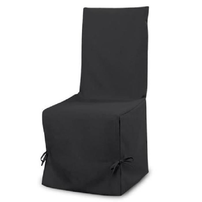 SOLEIL D'OCRE Housse de chaise Panama 50 cm anthracite