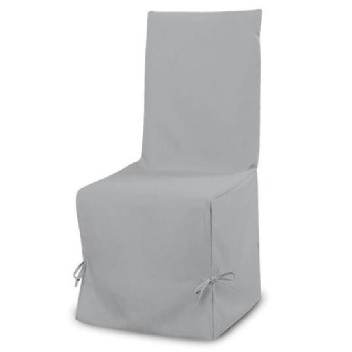 SOLEIL D'OCRE Housse de chaise Panama 50 cm gris