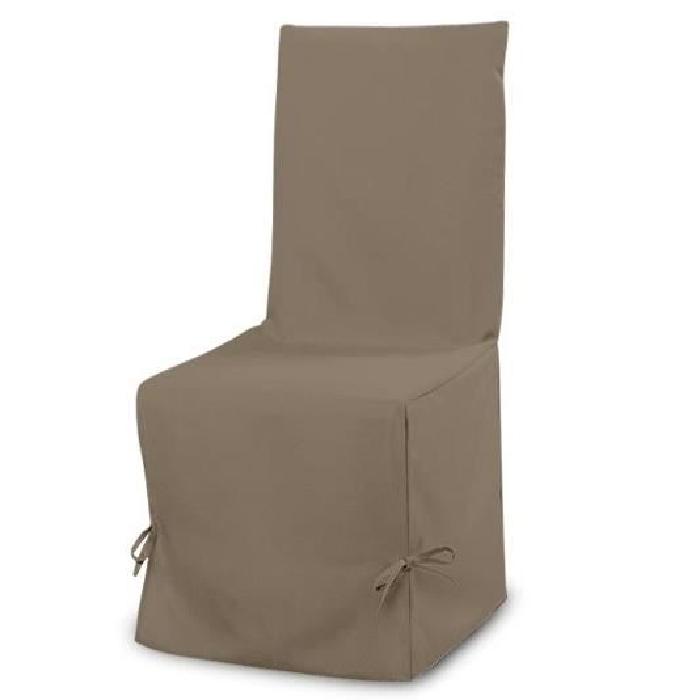 SOLEIL D'OCRE Housse de chaise Panama 50 cm taupe