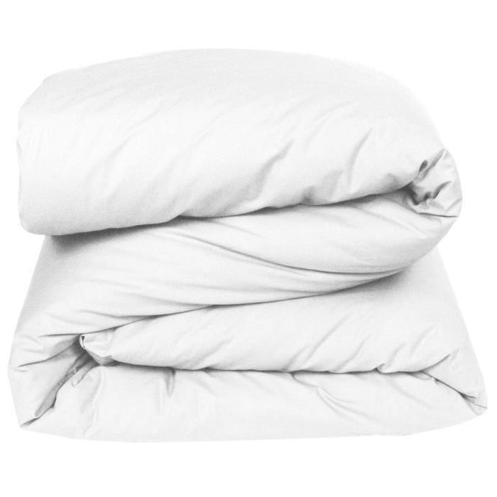 VENT DU SUD Housse de couette Percale Manoir - Neige - 200x200 cm