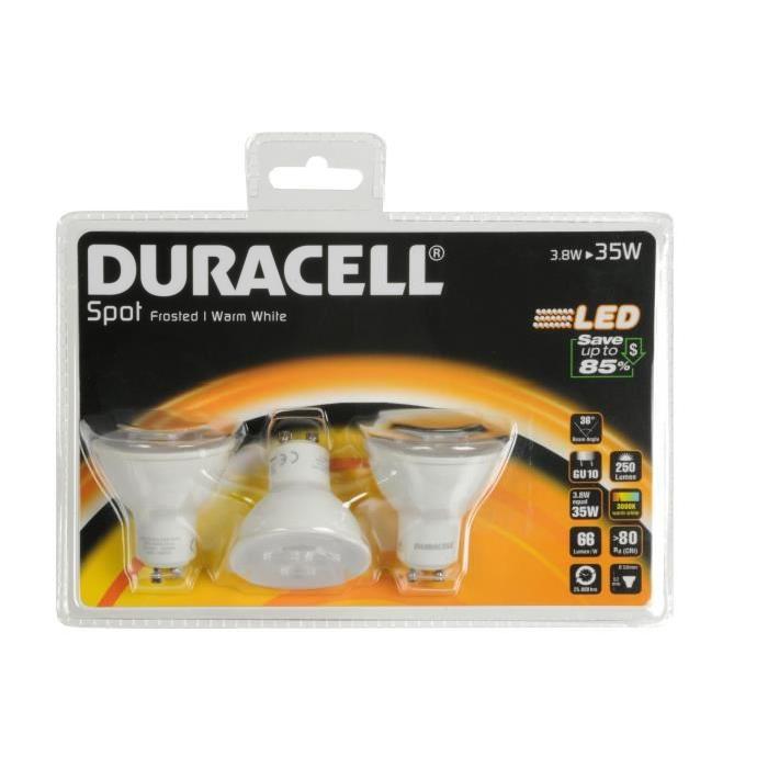 DURACELL Pack de 3 Ampoules LED - 4 Watt