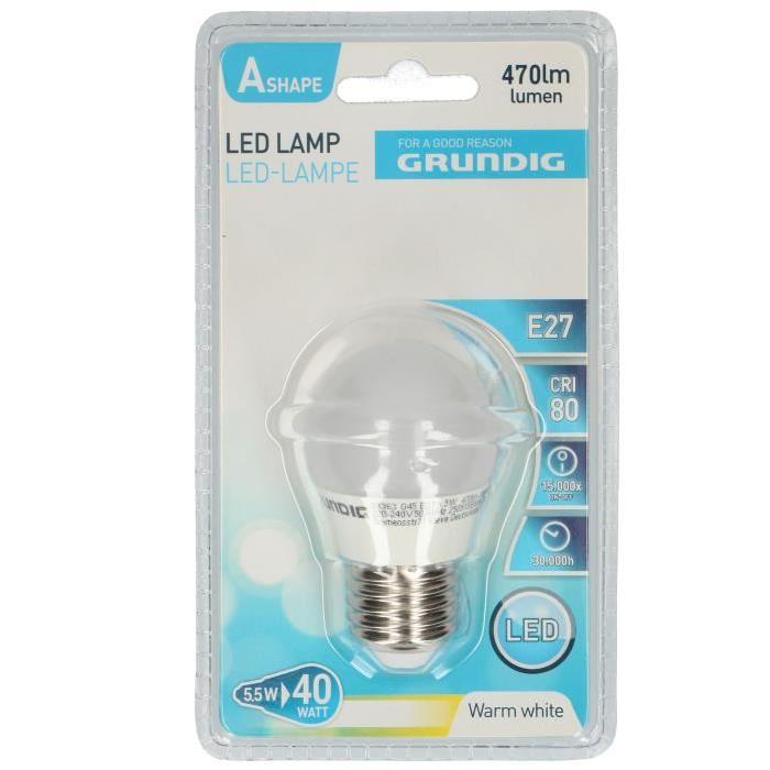 GRUNDIG Ampoule LED G45 - 5,5W - 470lm - 3000k