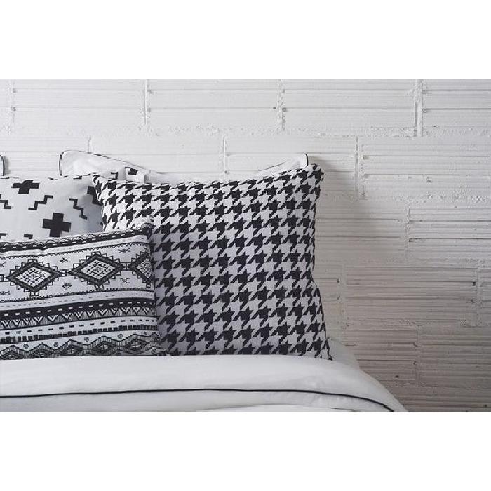 SISOMDOS Housse de couette Elegant 140x200 cm noir et blanc