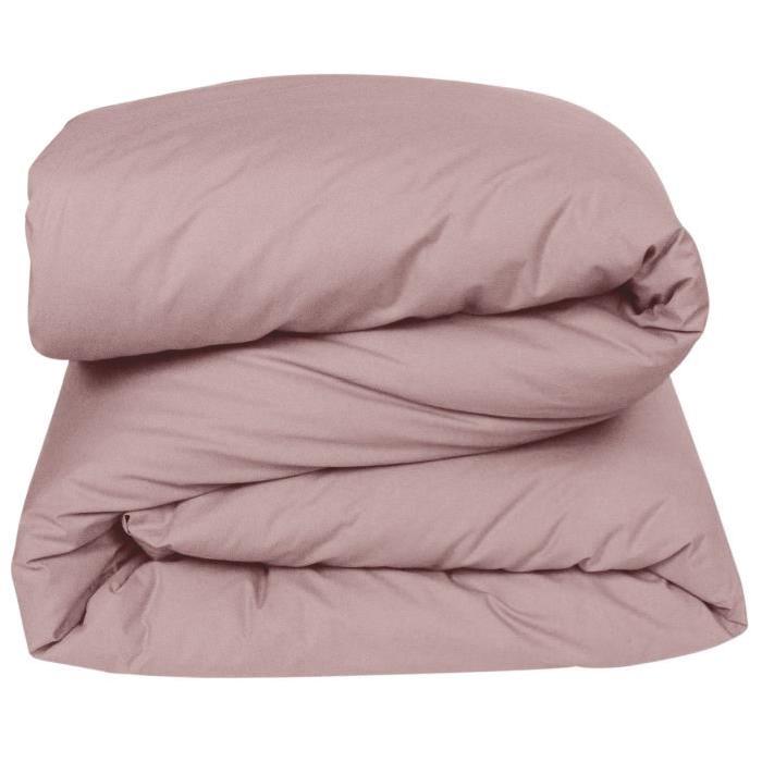 VENT DU SUD Housse de couette Percale Manoir - Prune - 140x200 cm