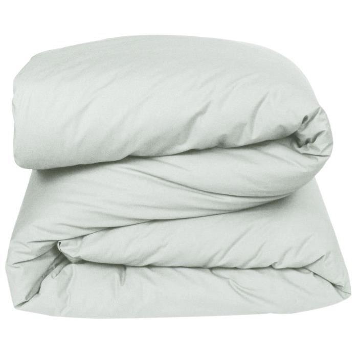 VENT DU SUD Housse de couette Percale Manoir - Perle - 200x200 cm