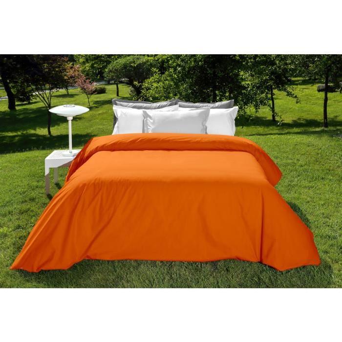 VENT DU SUD Housse de couette Percale Manoir - Cuivre - 220x240 cm