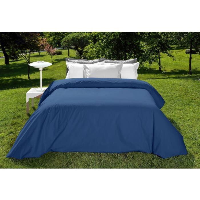 VENT DU SUD Housse de couette Percale Manoir - Océan - 220x240 cm