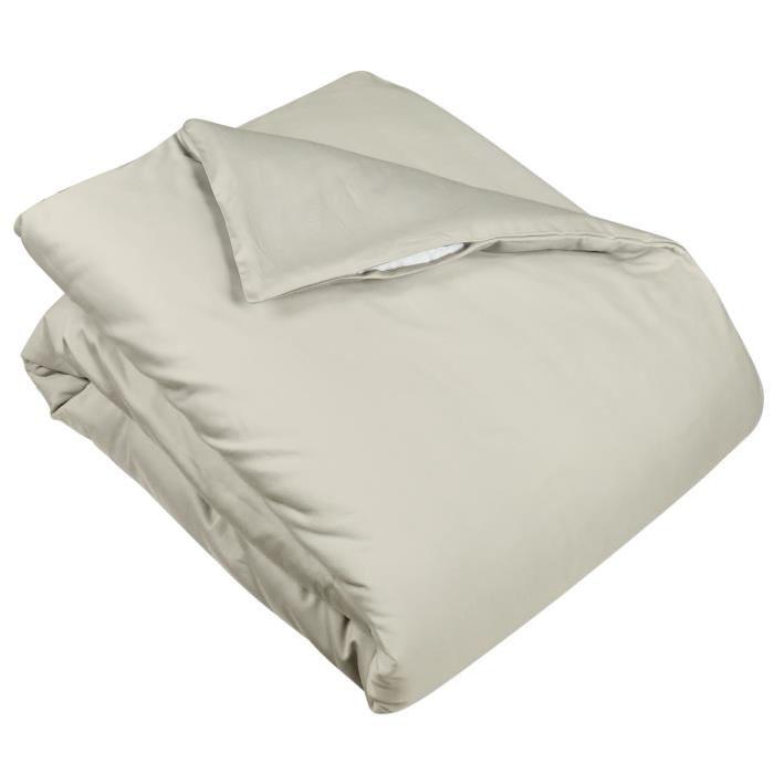 VENT DU SUD Housse de couette Satin de Coton CONCERTO Ficelle 240x260cm