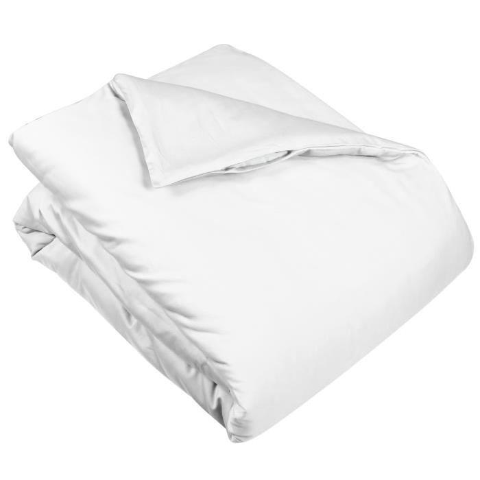 VENT DU SUD Housse de couette Satin de Coton CONCERTO Neige 220x240cm