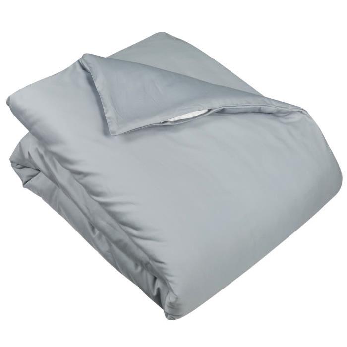 VENT DU SUD Housse de couette Satin de Coton CONCERTO Perle 240x260cm