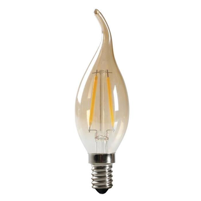 EXPERTLINE Ampoule LED filament ambrée E14 2 W équivalent a 23 W blanc chaud