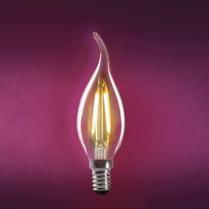 EXPERTLINE Ampoule LED filament ambrée E14 2 W équivalent a 23 W blanc chaud