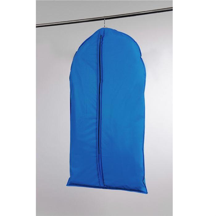 Housse courte pour vetements bleue 60x100 cm