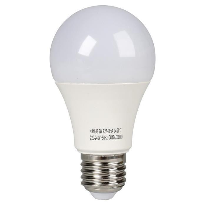 EXPERTLINE Ampoule LED E27 standard 5 W équivalent a 60 W blanc froid