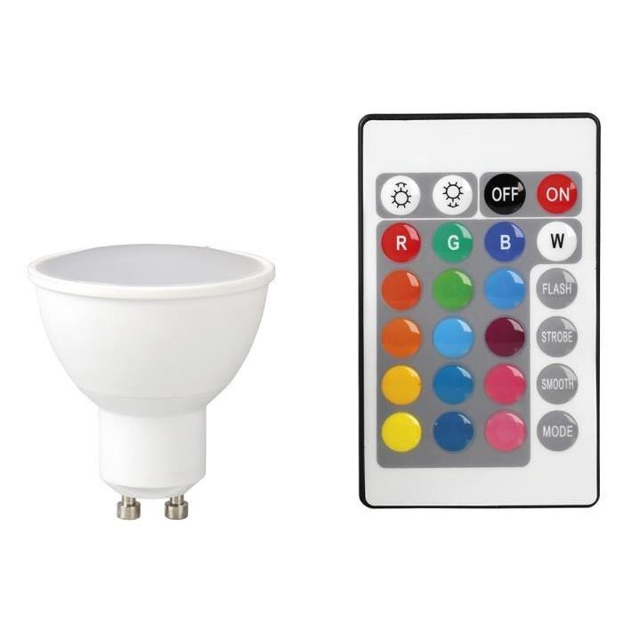 EXPERTLINE Ampoule décorative LED GU10 avec télécommande 3,5 W 16 couleurs