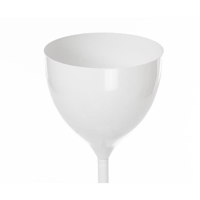 Lampadaire droit + vasque PVC - Blanc  - H 181 cm - Ř 20 cm