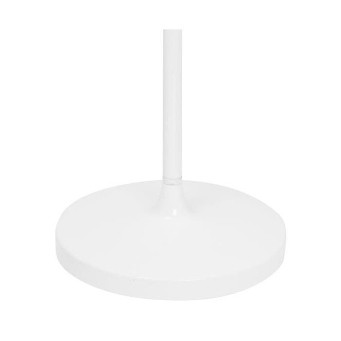 Lampadaire droit + vasque PVC - Blanc  - H 181 cm - Ř 20 cm