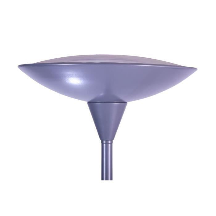 Lampadaire argent LED - Blanc neutre  H 181 cm - Ř 20cm